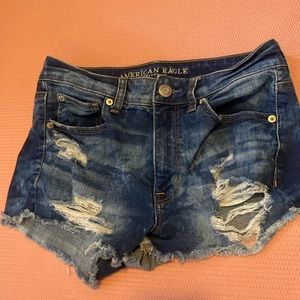 Blue mini shorts